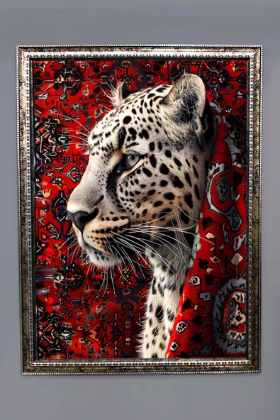 Dekoratif Modern Desenli Çerçeveli Tablo Duvar Tablosu 50x70cm RENKLİ 50 X 70