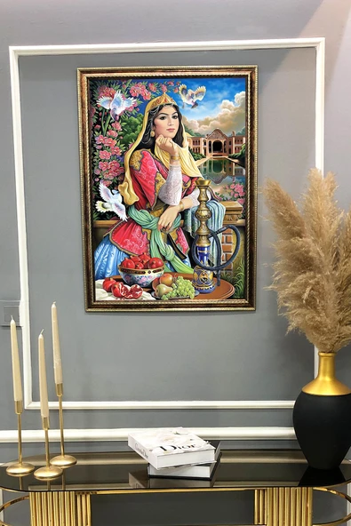 Dekoratif Modern Sanatsal Prenses Desenli Tablo 50x70 CM RENKLİ 50 X 70 - 2