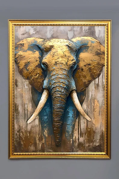 Dekoratif Modern Desenli Çerçeveli Tablo Duvar Tablosu 50x70cm RENKLİ 50 X 70