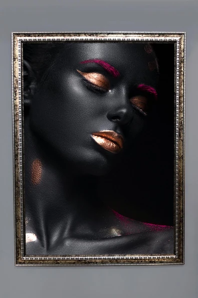 Dekoratif Afrikalı Kadın Desenli Modern Tablo 50x70 CM RENKLİ 50 X 70