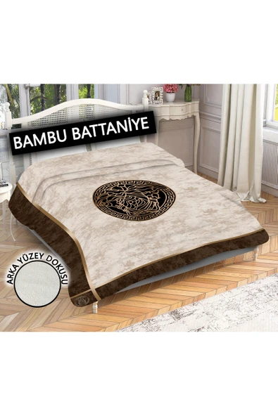 Dekoratif Modern Desenli %100 Bambu Kumaşlı Battaniye RENKLİ 200 X 225