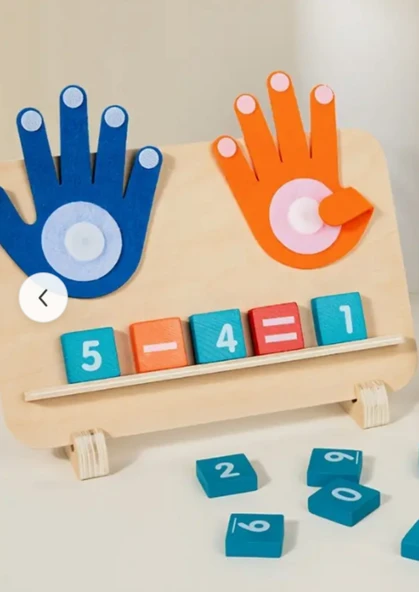 Parmakla Matematik Öğreten Ahşap Oyuncak (Toplama-Çıkarma) - 2