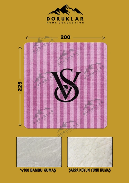Dekoratif Modern Desenli %100 Bambu Kumaşlı Battaniye RENKLİ 200 X 225 - 2