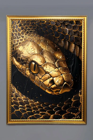 Dekoratif Modern Desenli Çerçeveli Tablo Duvar Tablosu 50x70cm RENKLİ 50 X 70