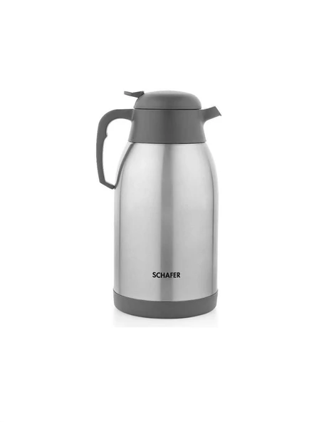 Schafer Çelik Termos 2 Litre Gri Renk