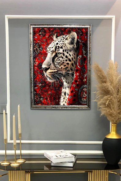 Dekoratif Modern Desenli Çerçeveli Tablo Duvar Tablosu 50x70cm RENKLİ 50 X 70 - 2