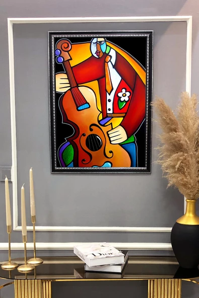 Dekoratif Modern Sanatsal Soyut Desenli Tablo 50x70 CM RENKLİ 50 X 70 - 2