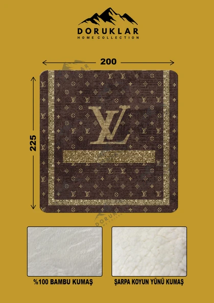 Dekoratif Modern Desenli %100 Bambu Kumaşlı Battaniye RENKLİ 200 X 225 - 2