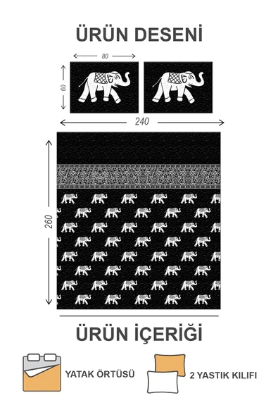 Kapitoneli Pamuk Dolgulu Kadife Kumaş Modern Desenli Premium Kalite Yatak Örtüsü Seti RENKLİ 240 X 260 - 2