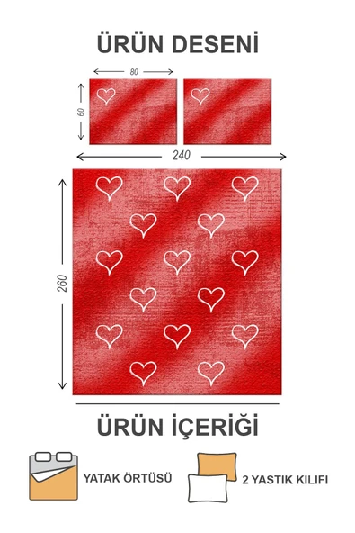 Kapitoneli Pamuk Dolgulu Kadife Kumaş Modern Desenli Premium Kalite Yatak Örtüsü Seti RENKLİ 240 X 260 - 2