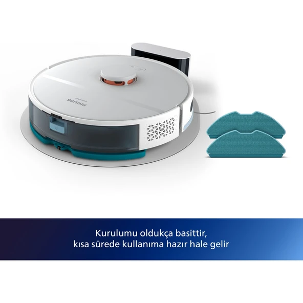 XU2000/21 2000 Serisi Islak Kuru Moplu Robot Süpürge Beyaz ve Bakım Kiti - 12
