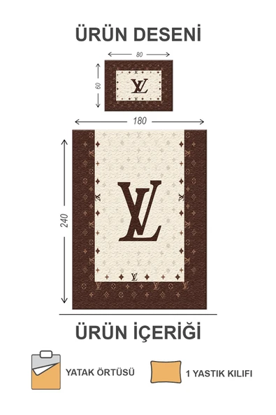 Kapitoneli Pamuk Dolgulu Kadife Kumaş Modern Desenli Premium Kalite Yatak Örtüsü Seti RENKLİ 180 X 240 - 2