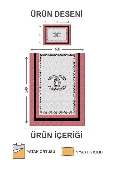 Kapitoneli Pamuk Dolgulu Kadife Kumaş Modern Desenli Premium Kalite Yatak Örtüsü Seti RENKLİ 180 X 240 - 2