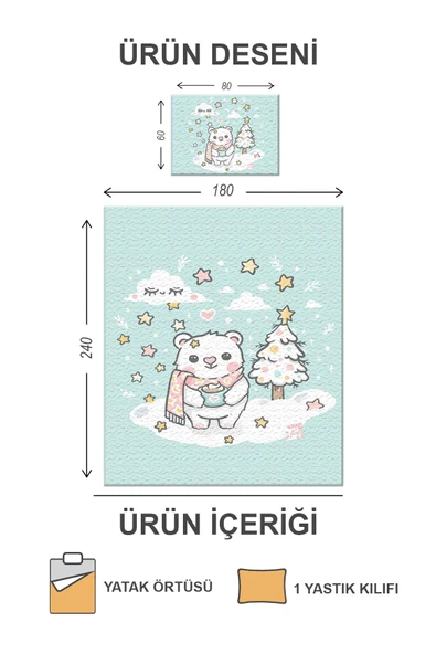 Kapitoneli Pamuk Dolgulu Kadife Kumaş Modern Desenli Premium Kalite Yatak Örtüsü Seti RENKLİ 180 X 240 - 2