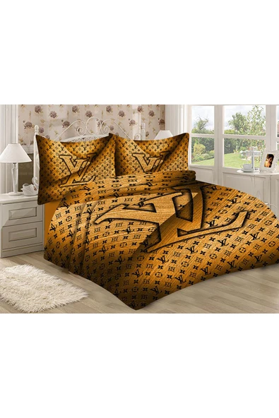 Kapitoneli Pamuk Dolgulu Kadife Kumaş Modern Desenli Premium Kalite Yatak Örtüsü Seti RENKLİ 240 X 260