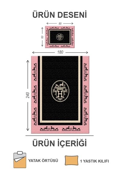 Kapitoneli Pamuk Dolgulu Kadife Kumaş Modern Desenli Premium Kalite Yatak Örtüsü Seti RENKLİ 180 X 240 - 2