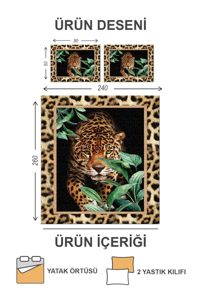 Kapitoneli Pamuk Dolgulu Kadife Kumaş Çerçeve Desenli Premium Kalite Çift Kişilik Yatak Örtüsü Seti RENKLİ 240 X 260 - 2