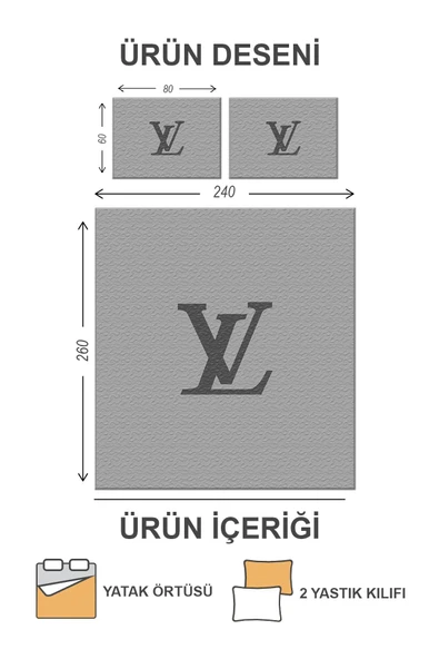 Kapitoneli Pamuk Dolgulu Kadife Kumaş Modern Desenli Premium Kalite Yatak Örtüsü Seti RENKLİ 240 X 260 - 2