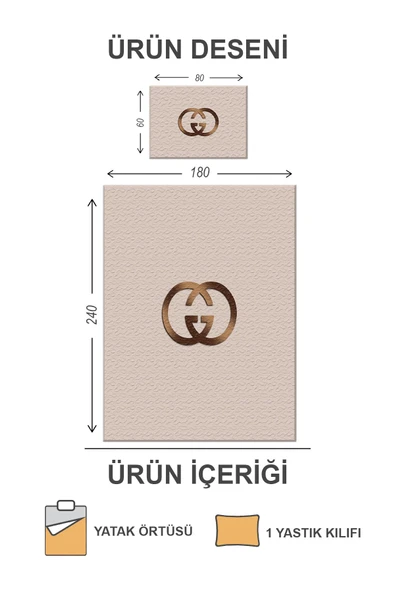 Kapitoneli Pamuk Dolgulu Kadife Kumaş Modern Desenli Premium Kalite Yatak Örtüsü Seti RENKLİ 180 X 240 - 2