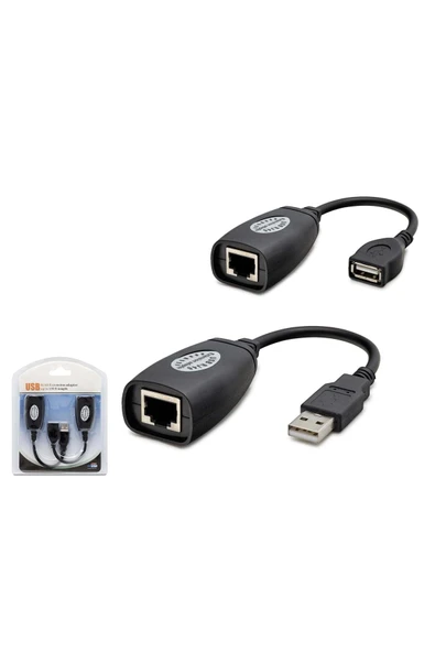 EXTENSION ADAPTÖR USB RJ45 ERKEK DİŞİ 45MT CONCORD C-5605