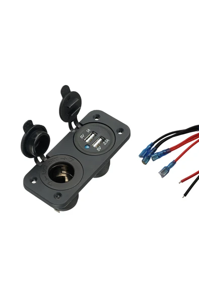 CH-31 Çift USB Girişli 1A –2.1A USB Araç Şarj