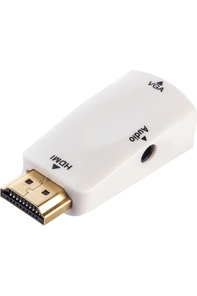 C-844 HDMI To VGA Dönüştürücü Adaptör + Aux Kablo - 2