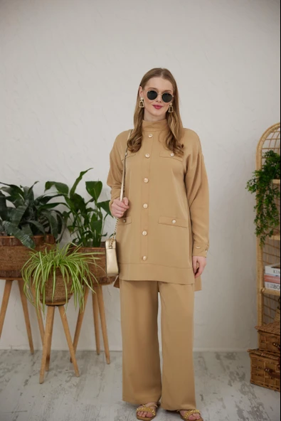 GOLD DÜĞMELİ TENCEL TAKIM - 2