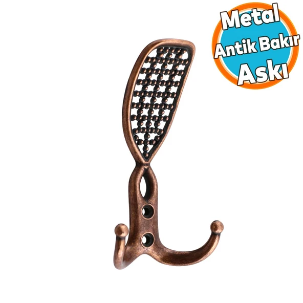 Metal Askısı Mobilya Vestiyer Duvar Dolap Elbise Kıyafet Askılığı Askılık Antik Bakır