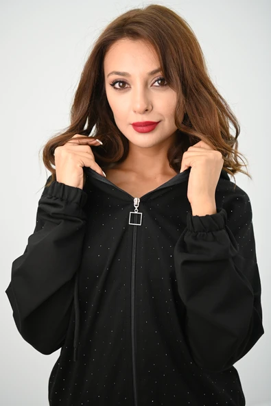 Kadın Taş Baskılı Uzun Kollu Eşofman Takımı 4136-25 - 7