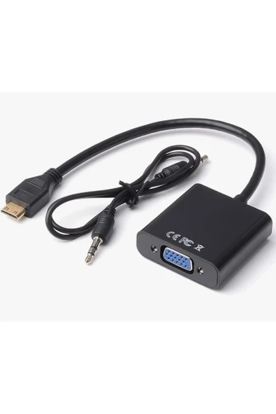 C-554 Hdmi To Vga Ses Fullhd Dönüştürücü Çevirici Aparat Adaptör - 3