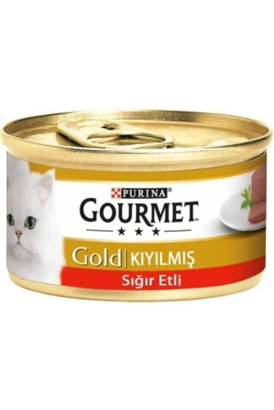 Purina Gold Sığır Etli Yetişkin Kıyılmış Kedi Konserve 12 X 85 G