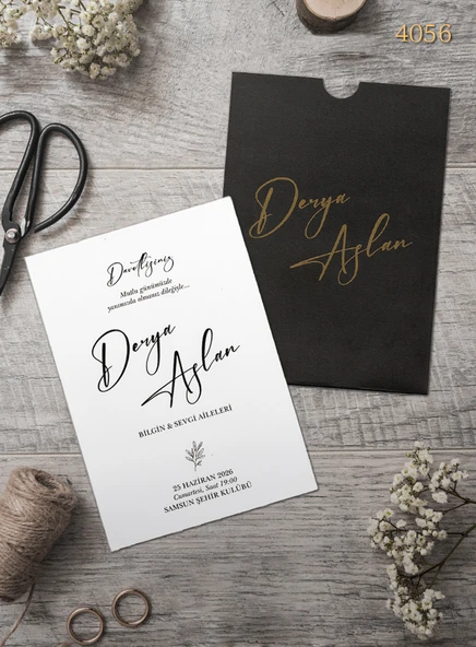 aldialiyor  4056 EKOLİFE DÜĞÜN VE NİŞAN DAVETİYESİ 500 ADET AL 200 ADET BİZDEN ürün görseli