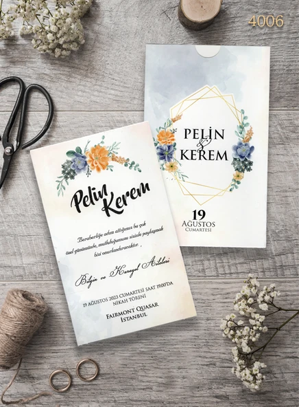 aldialiyor  4006 EKOLİFE DÜĞÜN VE NİŞAN DAVETİYESİ 500 ADET AL 200 ADET BİZDEN ürün görseli