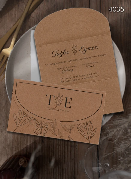 aldialiyor  4035 EKOLİFE DÜĞÜN VE NİŞAN DAVETİYESİ 500 ADET AL 200 ADET BİZDEN ürün görseli