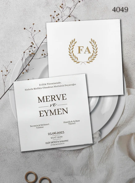 aldialiyor  4049 EKOLİFE DÜĞÜN VE NİŞAN DAVETİYESİ 300 ADET AL 100 ADET BİZDEN ürün görseli