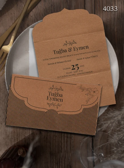 aldialiyor  4033 EKOLİFE DÜĞÜN VE NİŞAN DAVETİYESİ 500 ADET AL 200 ADET BİZDEN ürün görseli