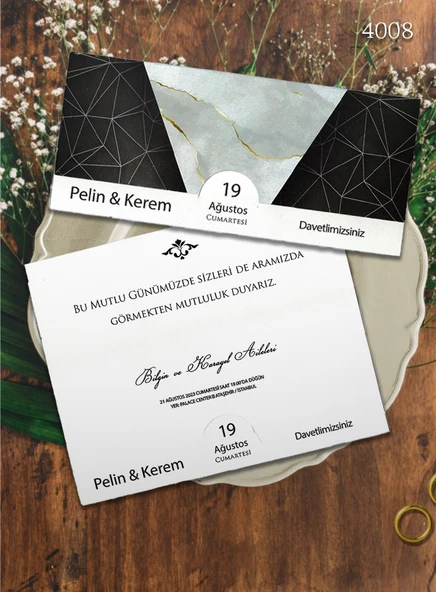 aldialiyor  4008 EKOLİFE DÜĞÜN VE NİŞAN DAVETİYESİ 500 ADET AL 200 ADET BİZDEN ürün görseli