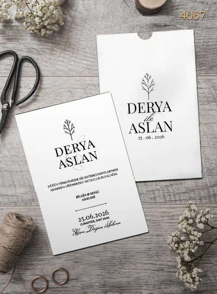 aldialiyor  4067 EKOLİFE DÜĞÜN VE NİŞAN DAVETİYESİ 500 ADET AL 200 ADET BİZDEN ürün görseli