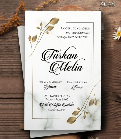 aldialiyor  4048 EKOLİFE DÜĞÜN VE NİŞAN DAVETİYESİ 1000 ADET AL 400 ADET BİZDEN ürün görseli