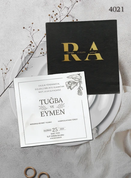 aldialiyor  4021 EKOLİFE DÜĞÜN VE NİŞAN DAVETİYESİ 300 ADET AL 100 ADET BİZDEN ürün görseli