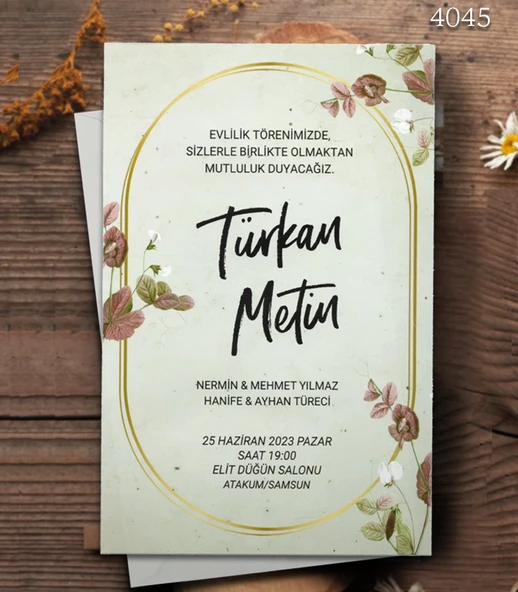 aldialiyor  4045 EKOLİFE DÜĞÜN VE NİŞAN DAVETİYESİ 500 ADET AL 200 ADET BİZDEN ürün görseli