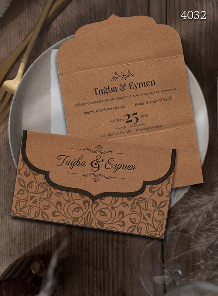 aldialiyor  4032 EKOLİFE DÜĞÜN VE NİŞAN DAVETİYESİ 500 ADET AL 200 ADET BİZDEN ürün görseli