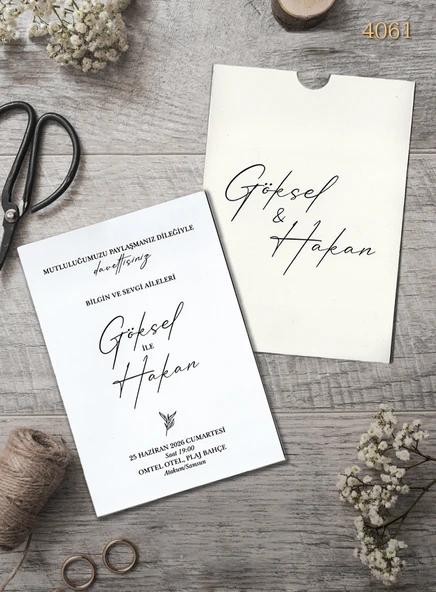 aldialiyor  4061 EKOLİFE DÜĞÜN VE NİŞAN DAVETİYESİ 300 ADET AL 100 ADET BİZDEN ürün görseli