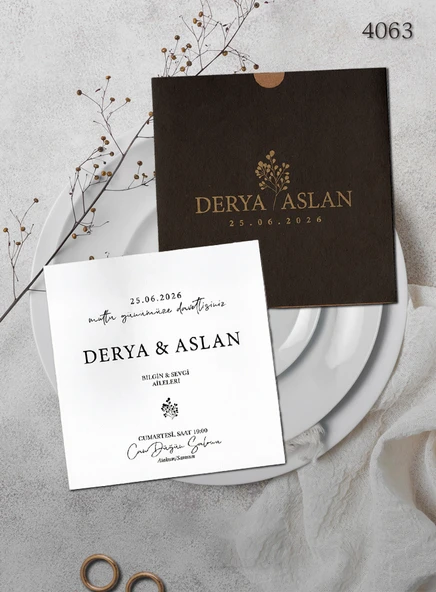 aldialiyor  4063 EKOLİFE DÜĞÜN VE NİŞAN DAVETİYESİ 1000 ADET AL 400 ADET BİZDEN ürün görseli