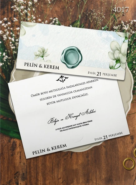 aldialiyor  4017 EKOLİFE DÜĞÜN VE NİŞAN DAVETİYESİ 250 ADET ürün görseli