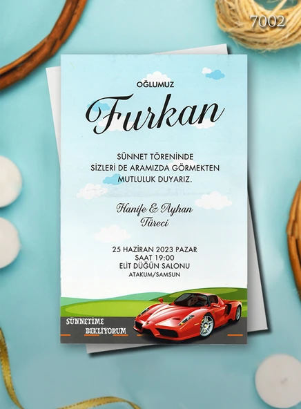 aldialiyor  7002 EKOLİFE SÜNNET DAVETİYESİ 100 ADET ürün görseli