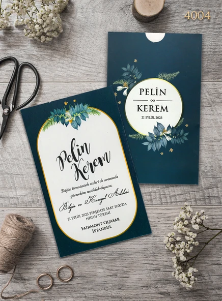 aldialiyor  4004 EKOLİFE DÜĞÜN VE NİŞAN DAVETİYESİ 250 ADET ürün görseli