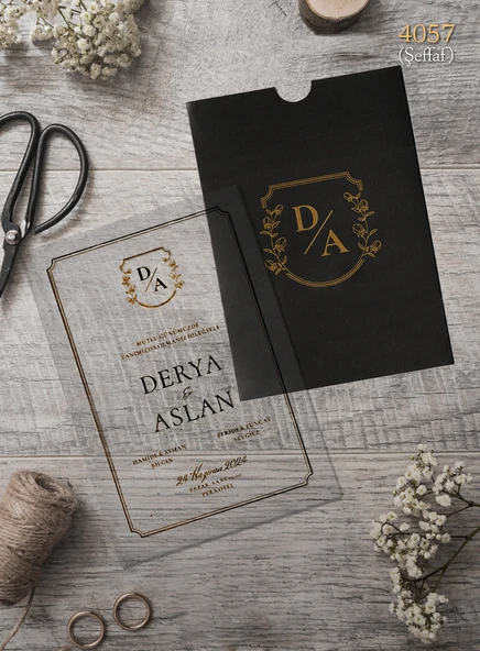 aldialiyor  4057 EKOLİFE DÜĞÜN VE NİŞAN DAVETİYESİ 100 ADET ürün görseli