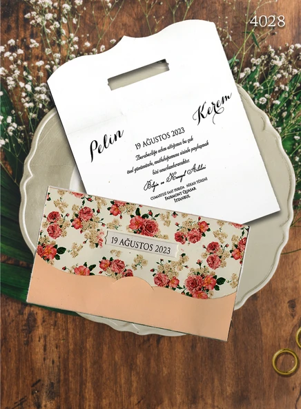 aldialiyor  4028 EKOLİFE DÜĞÜN VE NİŞAN DAVETİYESİ 250 ADET ürün görseli