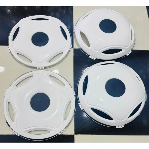 17,5'' İNÇ PLASTİK BEYAZ JANT KAPAĞI 4 ADET ÖN-ARKA MODEL - 6